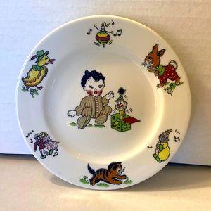 Vintage Mayer China Toyland Baby Plate